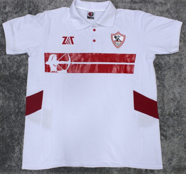 بولو الزمالك الابيض بيكا قطن